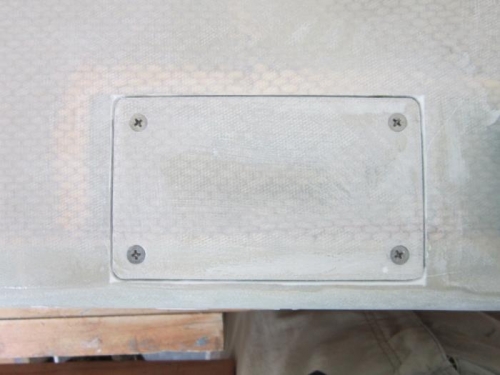 Flap inspection plate
