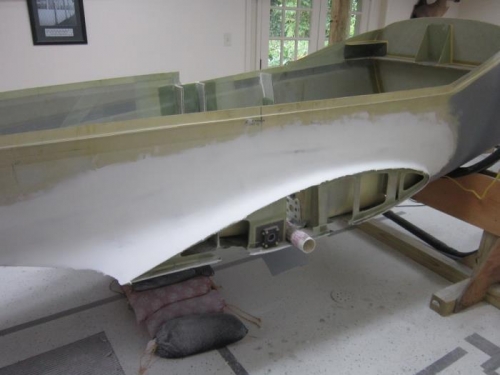 Right fairing after rough sanding
