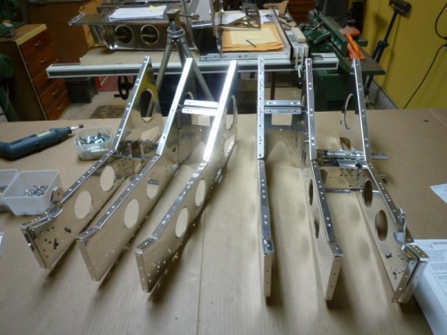 Left & right seat rib assemblies with 3rd rib added