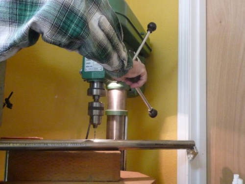 Match drilling the counter balance tubes