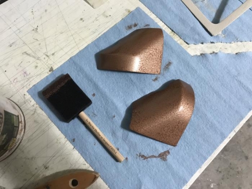 2 coats of hammered copper
