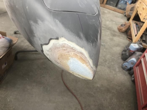 Glass and foam removed