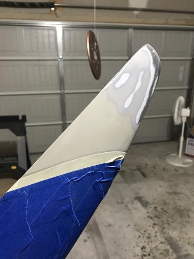 Tips taped off and ready for paint