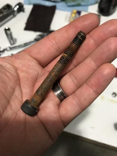 Rusted engine mount bolts
