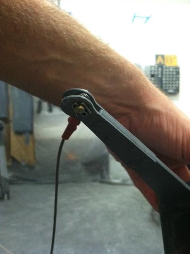 rudder cable assembled and pinned