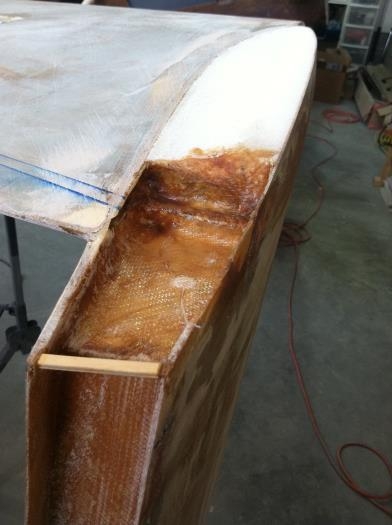 rudder horn cavity prepped