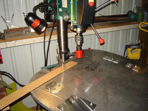 cutting 2 inch hole to accept cabin heat box