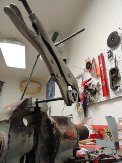 Threading hold down rod