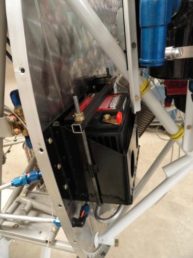Battery Box showing hold down