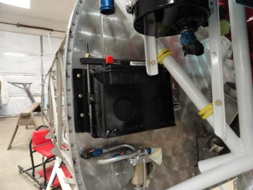 Battery box in place