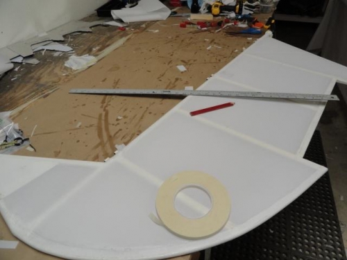 Laying out holes & applying tape