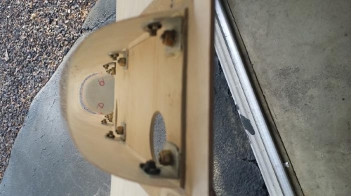 Looking inside canoe to show attachment