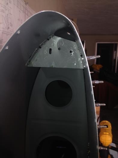 VA-195F Mount Bracket riveted in place