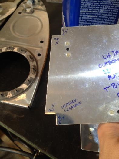 Trimmed outboard fuel sender plate to clear stiffeners