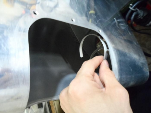 Installing protective foam strip