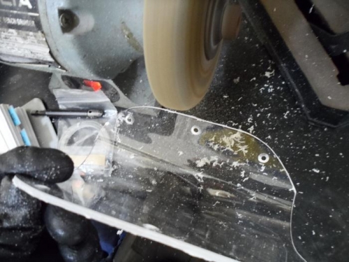 Smoothing all corners and edges with 3M polish wheel