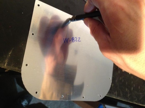 Deburring holes in W-822 access plates (x6)