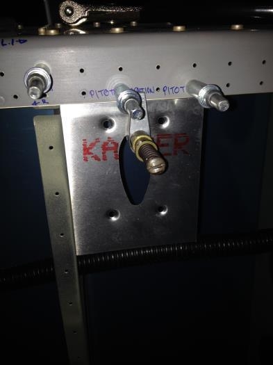 Test fitting Bracket Plate on LH main spar and rib