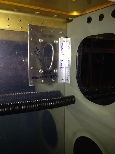 Match drilled pitot mast support angle using skin and baseplate as guide