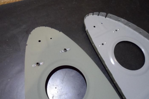 Installed nutplates using blind rivets