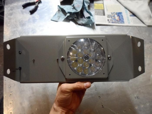 LED light mount front view