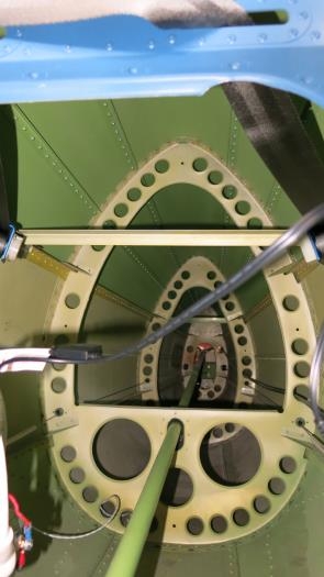 View behind passenger seat