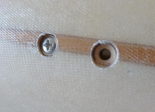 Countersunk holes