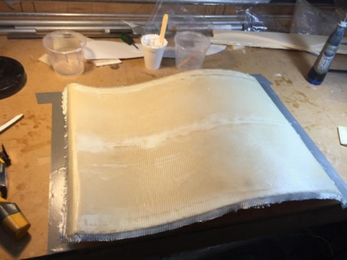 Glassing the seat bottom