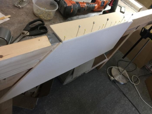 Pin join while the epoxy cures