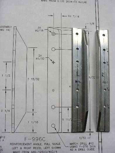 F-996C reinforcement angle fabricated