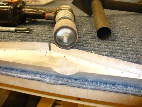 Sanding drum made quick work of removing some flange to clear the step tube.