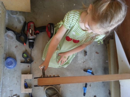 Addison torquing down last nut