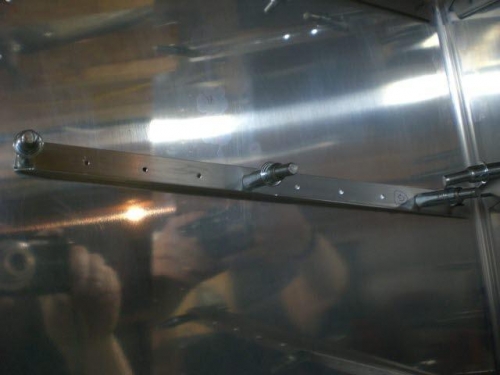 close up of clecoed stiffner