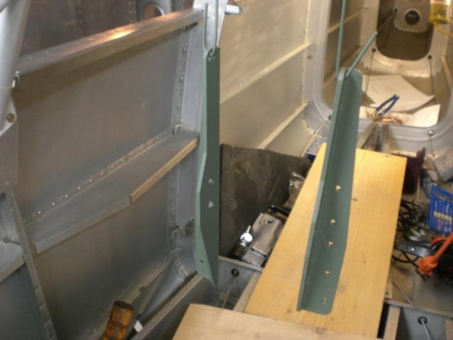 Garmin brackets drilled and primed