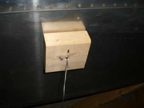 Outside block and safety wire