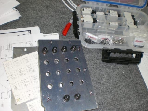 Holes marked and drilled