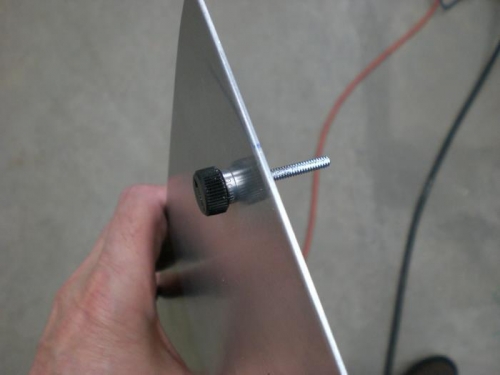 Knob located and drilled