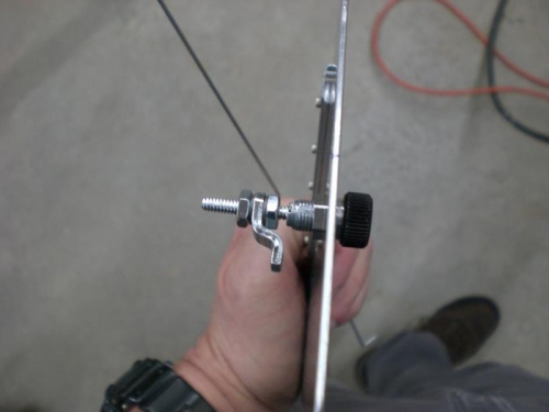 Locking tab installed and adjusted