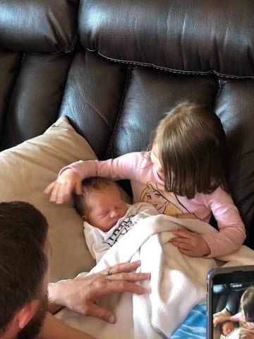 Levi with big sister Riley