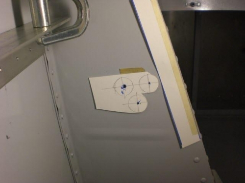 Hole location template