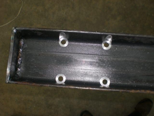 Holes drilled for castors