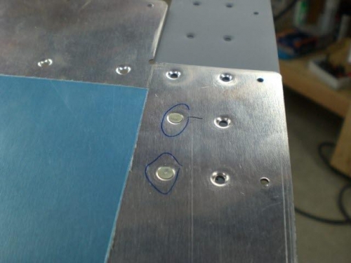 Pre rivet E713 to elevator skin