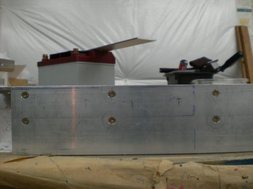 Backing plate attached