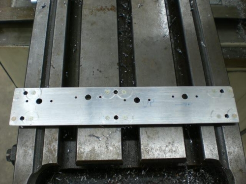 Holes and nut plate rivet locations done