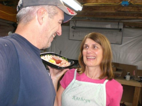 Shrimp cocktail in the shop