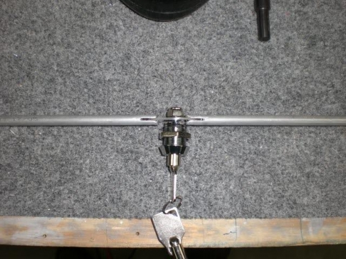 Lock arm and pins on lock