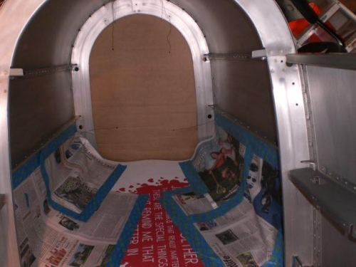 Baggage taped and tailcone blocked