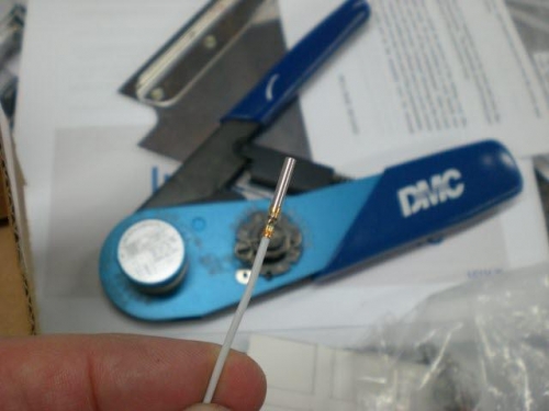 First pin crimped for D-sub