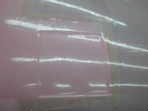 Packing Tape overlaying cowl