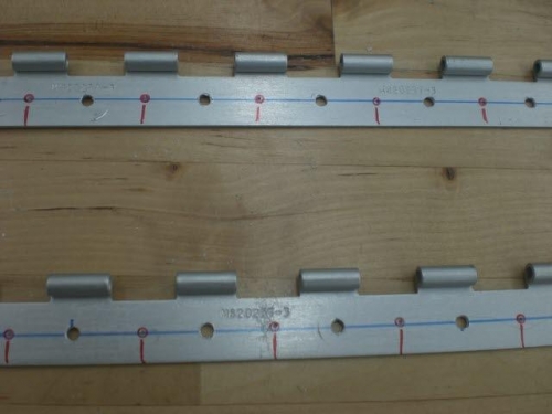 Bottom hinges ready to drill